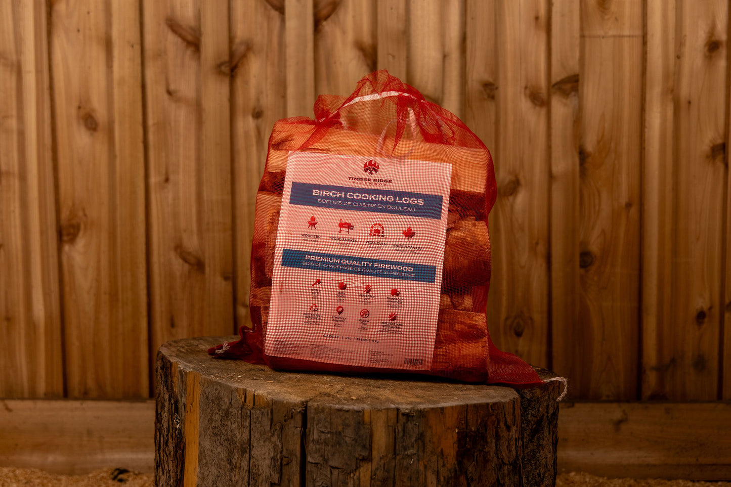 Birch Cooking Logs Firewood Bag